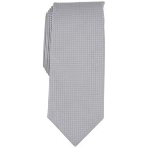 Alfani Tie Mens Windhill Solid‎ Silver Necktie Formal One Size NWT
